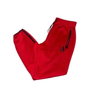 Men’s Active Red/Black Cuffed Bottom Joggers